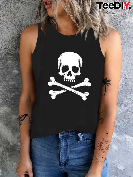 Jolly Roger Pirate Skull Bones women'S vest