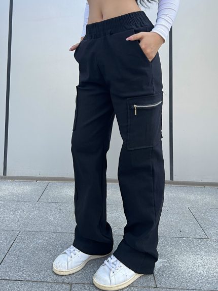 Women's Loose Fit Straight Leg Cargo Pants - Y2K Streetwear Inspired Relaxed Style Pants for Women's Clothing
